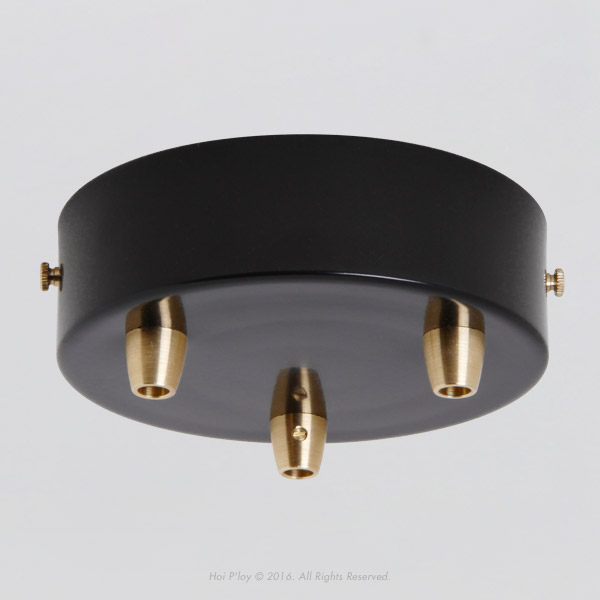 Large Black Ceiling Cup with Brass Hoi P'loy Online Shop