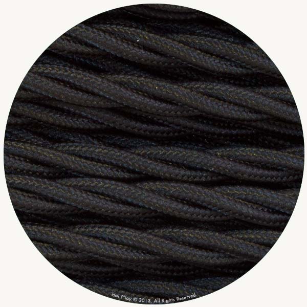 Twisted Black Fabric Cable Hoi P'loy Online Shop